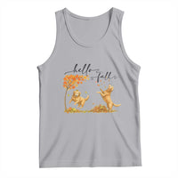 Funny Hello Fall Thanksgiving Golden Retriever Tank Top - Wonder Print Shop