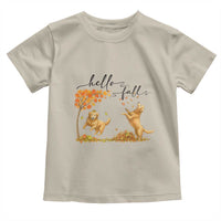 Funny Hello Fall Thanksgiving Golden Retriever Toddler T Shirt - Wonder Print Shop