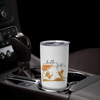 Funny Hello Fall Thanksgiving Golden Retriever Tumbler Cup