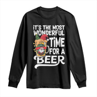 Funny Christmas Drinking Long Sleeve Shirt It is The Most Wonderful Time For A Beer - Wonder Print Shop