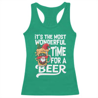 Funny Christmas Drinking Racerback Tank Top It is The Most Wonderful Time For A Beer - Wonder Print Shop