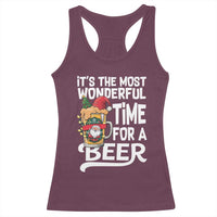 Funny Christmas Drinking Racerback Tank Top It is The Most Wonderful Time For A Beer - Wonder Print Shop