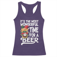 Funny Christmas Drinking Racerback Tank Top It is The Most Wonderful Time For A Beer - Wonder Print Shop