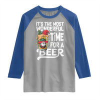 Funny Christmas Drinking Raglan Shirt It is The Most Wonderful Time For A Beer - Wonder Print Shop