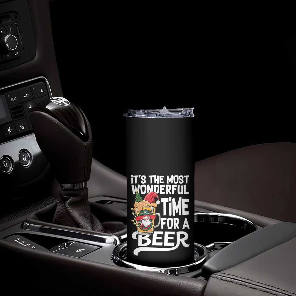 Funny Christmas Drinking Skinny Tumbler It is The Most Wonderful Time For A Beer