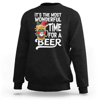 Funny Christmas Drinking Sweatshirt It is The Most Wonderful Time For A Beer - Wonder Print Shop