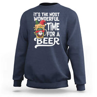 Funny Christmas Drinking Sweatshirt It is The Most Wonderful Time For A Beer - Wonder Print Shop