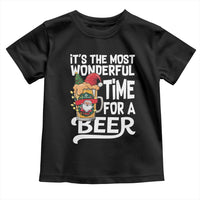 Funny Christmas Drinking Toddler T Shirt It is The Most Wonderful Time For A Beer - Wonder Print Shop