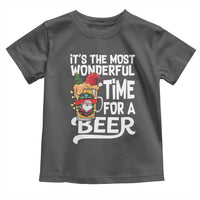 Funny Christmas Drinking Toddler T Shirt It is The Most Wonderful Time For A Beer - Wonder Print Shop