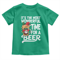 Funny Christmas Drinking Toddler T Shirt It is The Most Wonderful Time For A Beer - Wonder Print Shop
