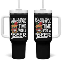 Funny Christmas Drinking Tumbler With Handle It is The Most Wonderful Time For A Beer
