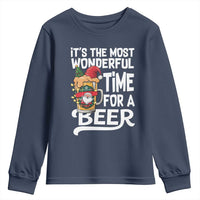Funny Christmas Drinking Youth Sweatshirt It is The Most Wonderful Time For A Beer - Wonder Print Shop