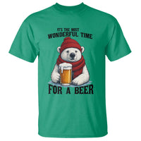 It is The Most Wonderful Time For A Beer T Shirt Funny Polar Bear Drinking Beer - Wonder Print Shop