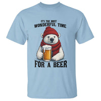 It is The Most Wonderful Time For A Beer T Shirt Funny Polar Bear Drinking Beer - Wonder Print Shop