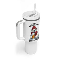 It is The Most Wonderful Time For A Beer Tumbler With Handle Funny Polar Bear Drinking Beer
