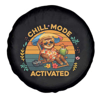 Chill Mode Activated Spare Tire Cover Funny Sloth Summer Beach Vibes - Wonder Print Shop