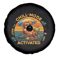 Chill Mode Activated Spare Tire Cover Funny Sloth Summer Beach Vibes - Wonder Print Shop