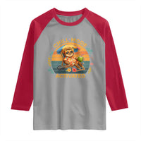 Chill Mode Activated Raglan Shirt Funny Sloth Summer Beach Vibes - Wonder Print Shop