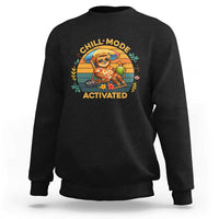 Chill Mode Activated Sweatshirt Funny Sloth Summer Beach Vibes - Wonder Print Shop