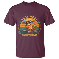 Chill Mode Activated T Shirt Funny Sloth Summer Beach Vibes - Wonder Print Shop