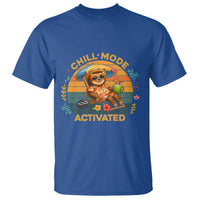 Chill Mode Activated T Shirt Funny Sloth Summer Beach Vibes - Wonder Print Shop