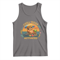 Chill Mode Activated Tank Top Funny Sloth Summer Beach Vibes - Wonder Print Shop