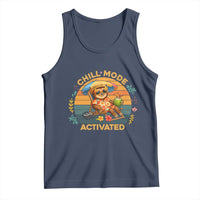 Chill Mode Activated Tank Top Funny Sloth Summer Beach Vibes - Wonder Print Shop