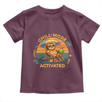 Chill Mode Activated Toddler T Shirt Funny Sloth Summer Beach Vibes - Wonder Print Shop