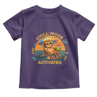 Chill Mode Activated Toddler T Shirt Funny Sloth Summer Beach Vibes - Wonder Print Shop