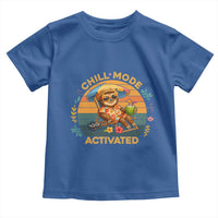 Chill Mode Activated Toddler T Shirt Funny Sloth Summer Beach Vibes - Wonder Print Shop