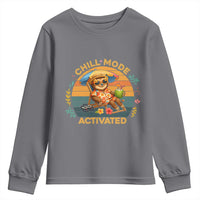 Chill Mode Activated Youth Sweatshirt Funny Sloth Summer Beach Vibes - Wonder Print Shop