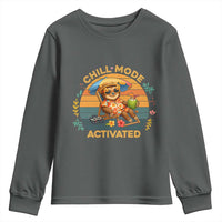 Chill Mode Activated Youth Sweatshirt Funny Sloth Summer Beach Vibes - Wonder Print Shop