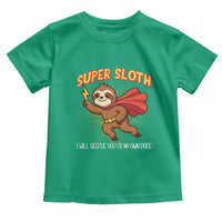 Funny Super Sloth I Will Rescue You At My Own Pace Gift Toddler T Shirt - Wonder Print Shop