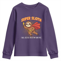 Funny Super Sloth I Will Rescue You At My Own Pace Gift Youth Sweatshirt - Wonder Print Shop