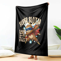 Super Sloth I Will Rescue You Throw Blanket Funny Sloth Lover Gift - Wonder Print Shop