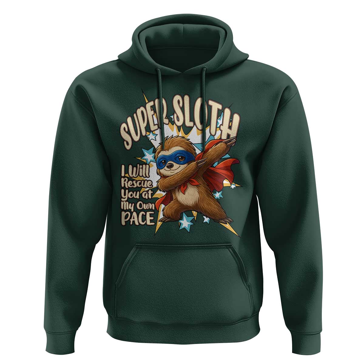 Super Sloth I Will Rescue You Hoodie Funny Sloth Lover Gift - Wonder Print Shop
