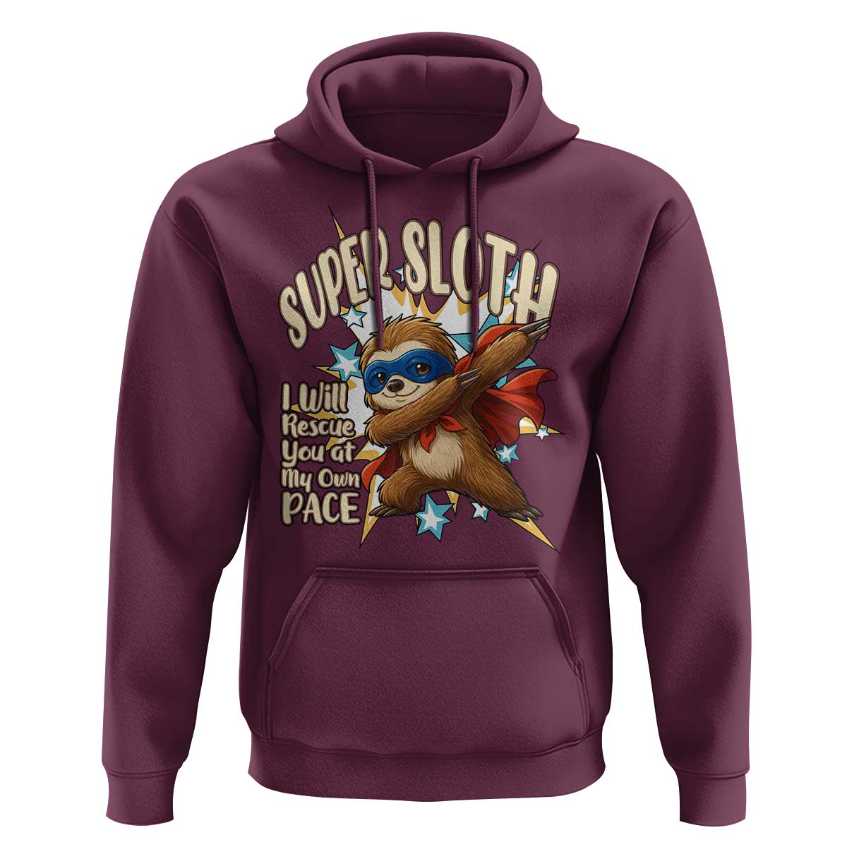 Super Sloth I Will Rescue You Hoodie Funny Sloth Lover Gift - Wonder Print Shop