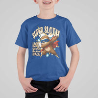 Super Sloth I Will Rescue You T Shirt For Kid Funny Sloth Lover Gift - Wonder Print Shop