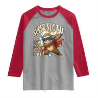 Super Sloth I Will Rescue You Raglan Shirt Funny Sloth Lover Gift - Wonder Print Shop