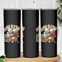 Super Sloth I Will Rescue You Skinny Tumbler Funny Sloth Lover Gift