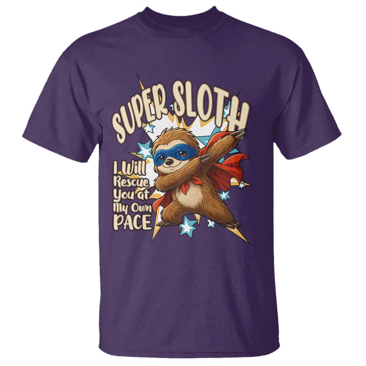 Super Sloth I Will Rescue You T Shirt Funny Sloth Lover Gift - Wonder Print Shop