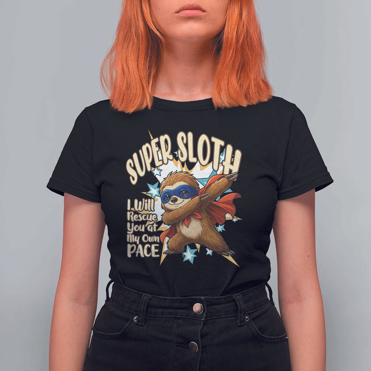 Super Sloth I Will Rescue You T Shirt For Women Funny Sloth Lover Gift - Wonder Print Shop