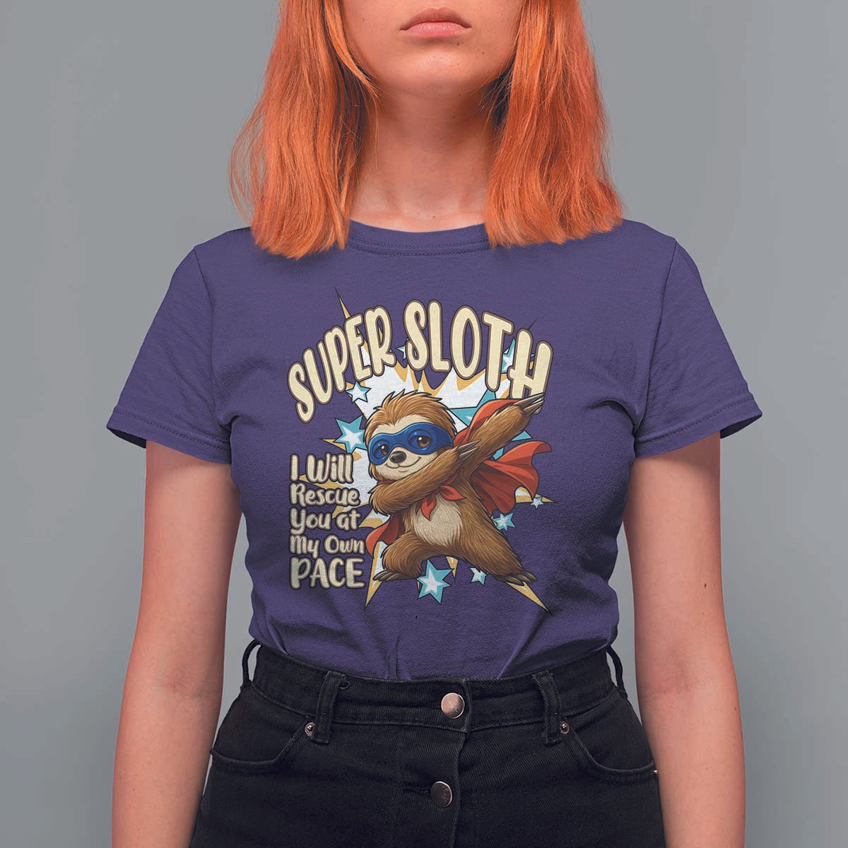 Super Sloth I Will Rescue You T Shirt For Women Funny Sloth Lover Gift - Wonder Print Shop
