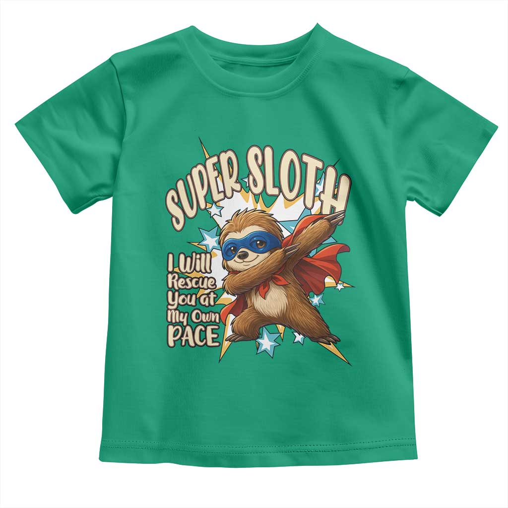 Super Sloth I Will Rescue You Toddler T Shirt Funny Sloth Lover Gift - Wonder Print Shop