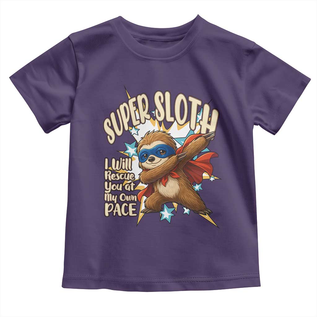 Super Sloth I Will Rescue You Toddler T Shirt Funny Sloth Lover Gift - Wonder Print Shop