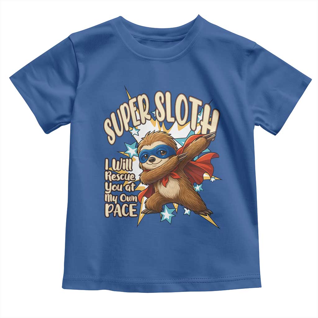 Super Sloth I Will Rescue You Toddler T Shirt Funny Sloth Lover Gift - Wonder Print Shop