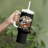Super Sloth I Will Rescue You Tumbler With Handle Funny Sloth Lover Gift