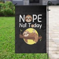 Nope Not Today Garden Flag Funny Sloth Lover Gift - Wonder Print Shop