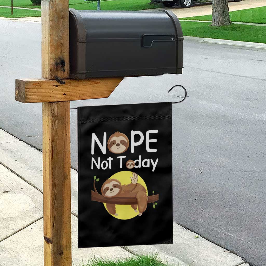 Nope Not Today Garden Flag Funny Sloth Lover Gift - Wonder Print Shop
