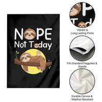 Nope Not Today Garden Flag Funny Sloth Lover Gift - Wonder Print Shop